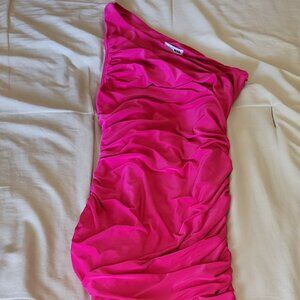 One shoulder midi dress